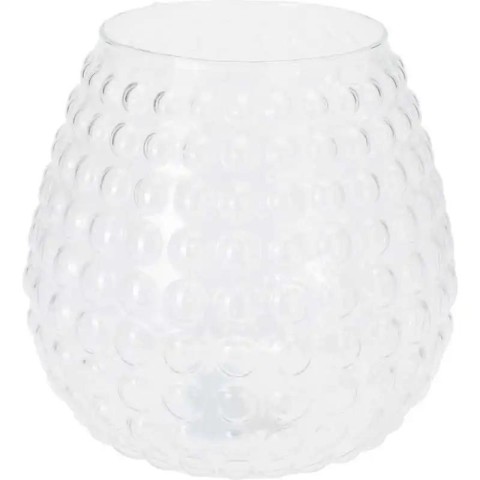 VASO VETRO TRASPARENTE D.19XH.20